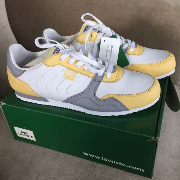 lacoste yellow shoes